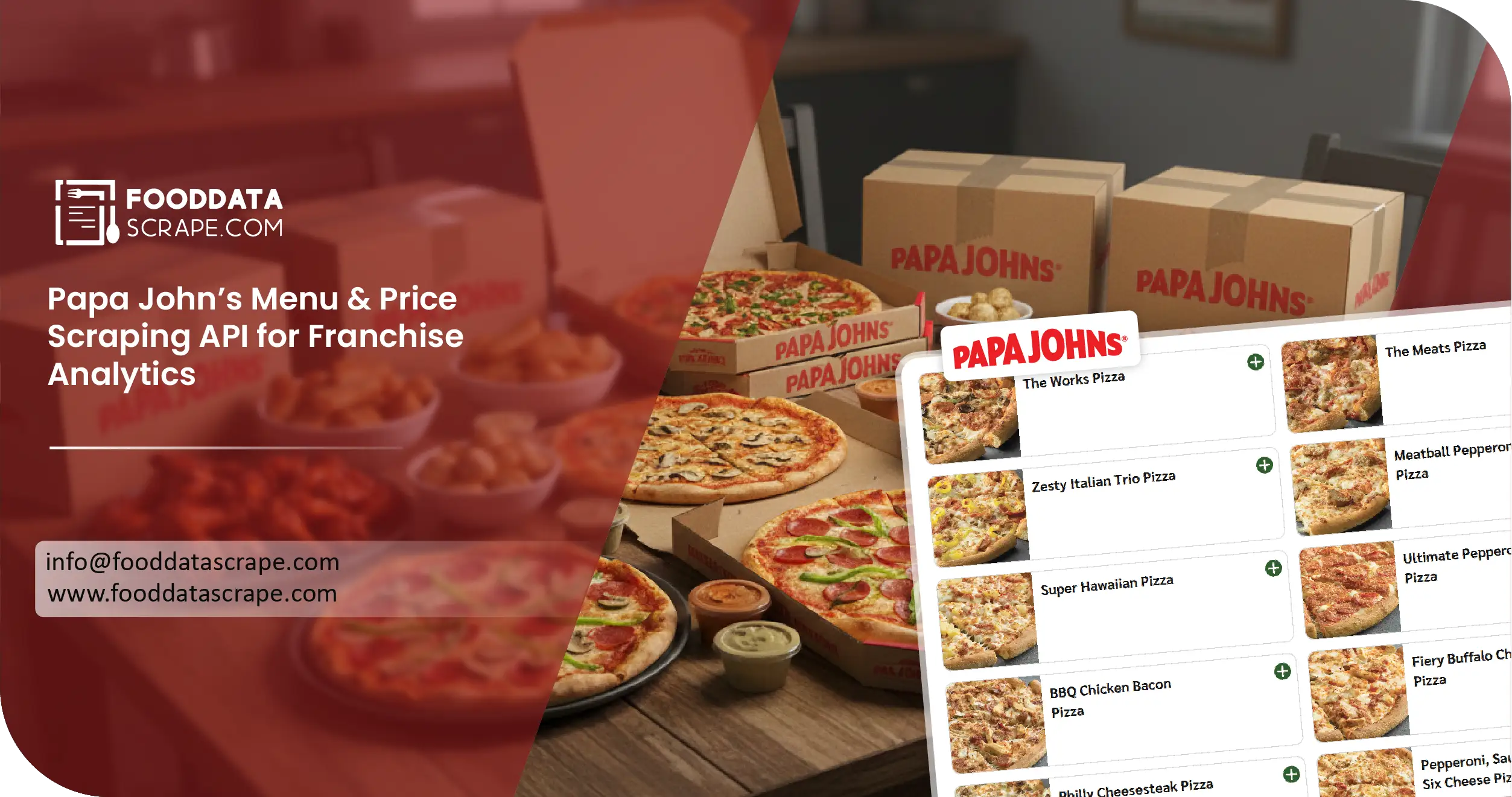 Papa John’s Menu & Price Scraping API